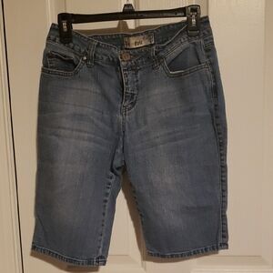 Classic Blue Jean Shorts with Bermuda Style